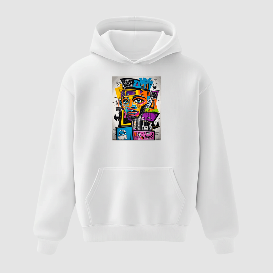 Hoodie Oversize Premium Kadın Beyaz