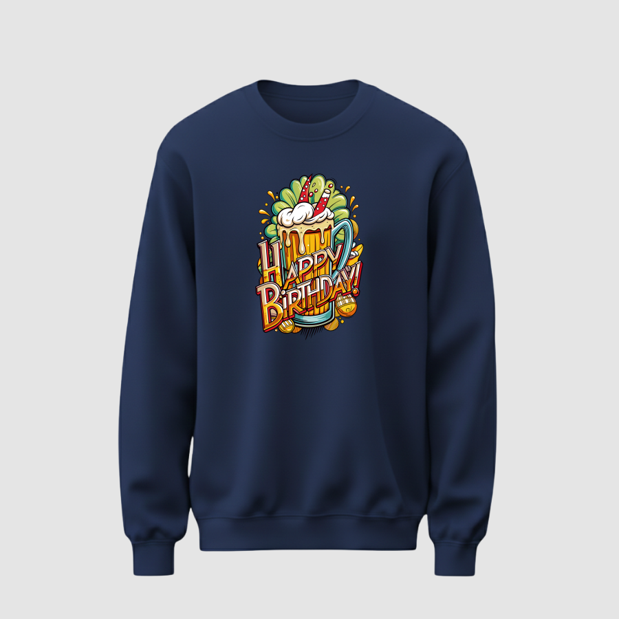 Sweatshirt Basic Erkek Lacivert